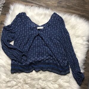 Abercrombie & Fitch boho long sleeve blouse size extra small XS
